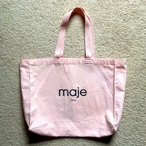 pink Maje canvas tote bag